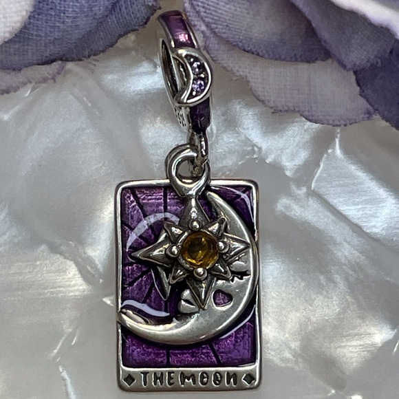 Charm for Pandora Bracelet Tarot Card The Moon Sterling Silver - Picture 7 of 7